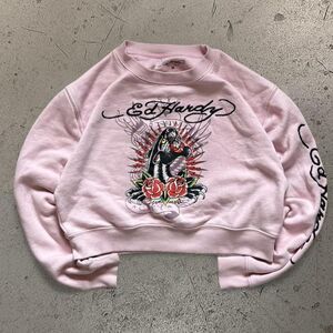 Y2K Womens Ed Hardy Cropped Crewneck SZ M
